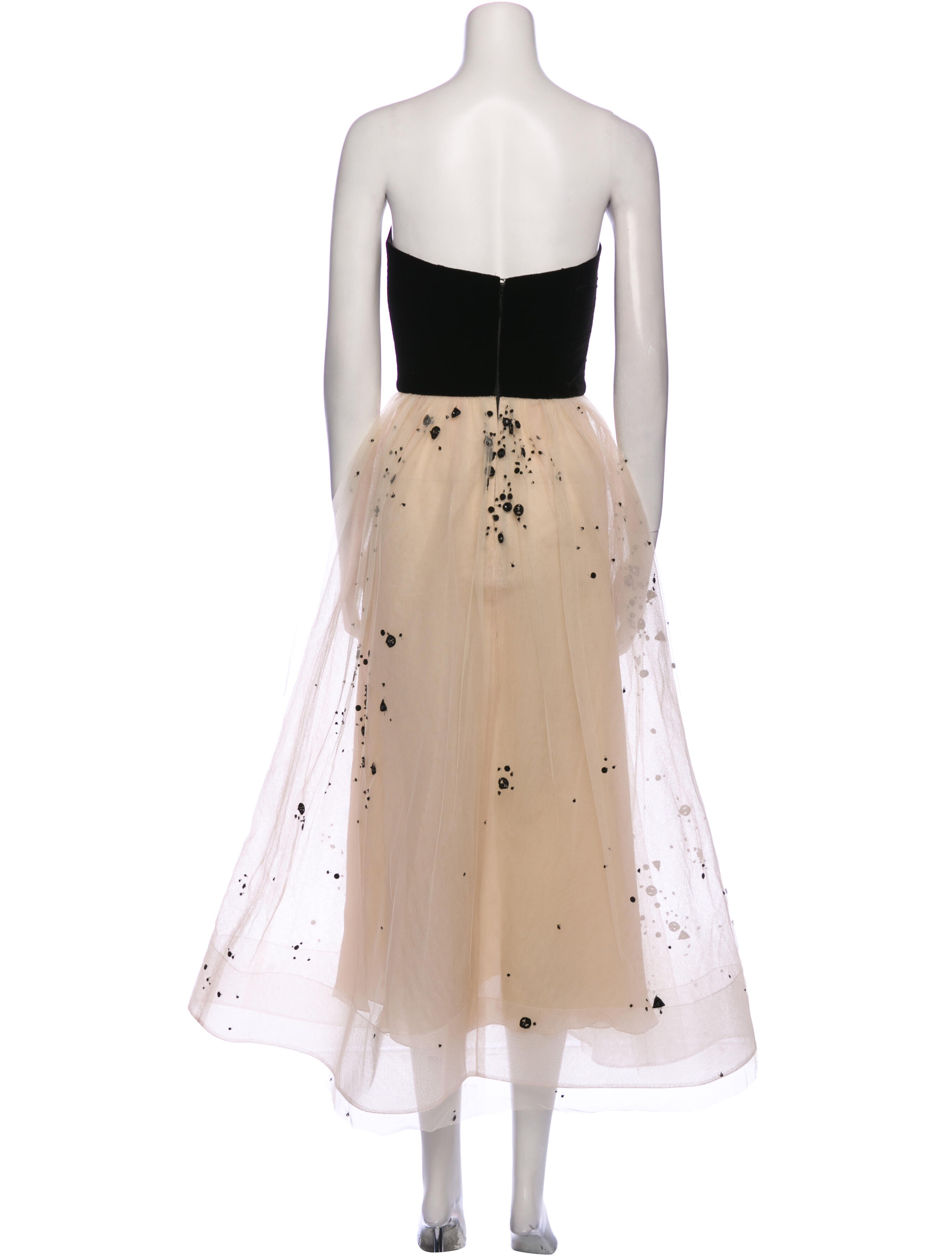 Monique Lhuillier Printed Long Dress
